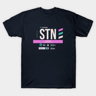 London (STN) Airport Code Baggage Tag T-Shirt